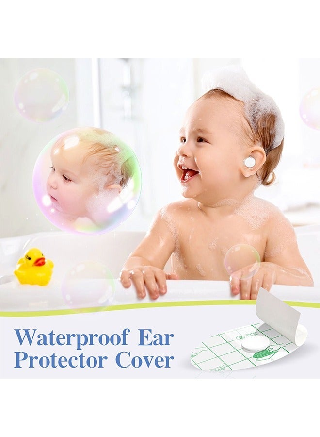 Sefudun Ear Covers For Shower, 60 Pieces Waterproof Ear Stickers Ear Covers For Swimming Shower Ear Protectors With Waterproof Cotton Ear Plugs For Shower Surfing Snorkeling And Other Water Sports - Image 3