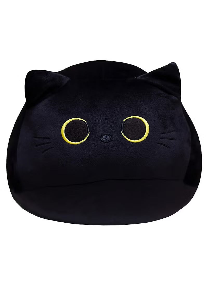 YelaJoy 10'' Black Cat Plush Body Pillow, Cute Cat Pillow Soft Baby Plushies for Kids, Cat Stuffed Animals Kawaii Plush Toys Gift for Boys Girls (Black, 10 Inch)  - Image 1