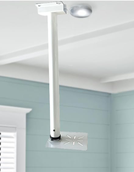 Audiovan Universal PTZ Camera Ceiling Mount CCTV Security Mounting Bracket Indoor Outdoor Extendable CCTV Compatible (White, 3FEET) - Image 1