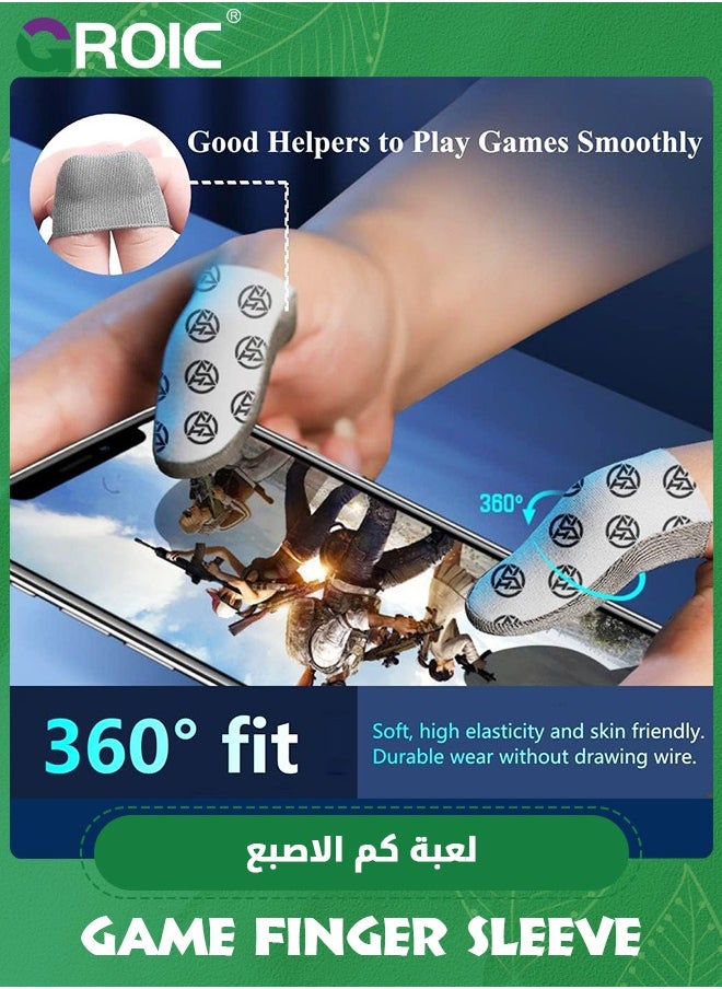 GROIC 3 Pair Gaming Finger Sleeves for Sweaty Hands, Ultra-Thin Breathable Touchscreen Thumb Gloves, PUBG Gamer Finger Covers for Tablet iPad/Mobile Phone  - Image 5