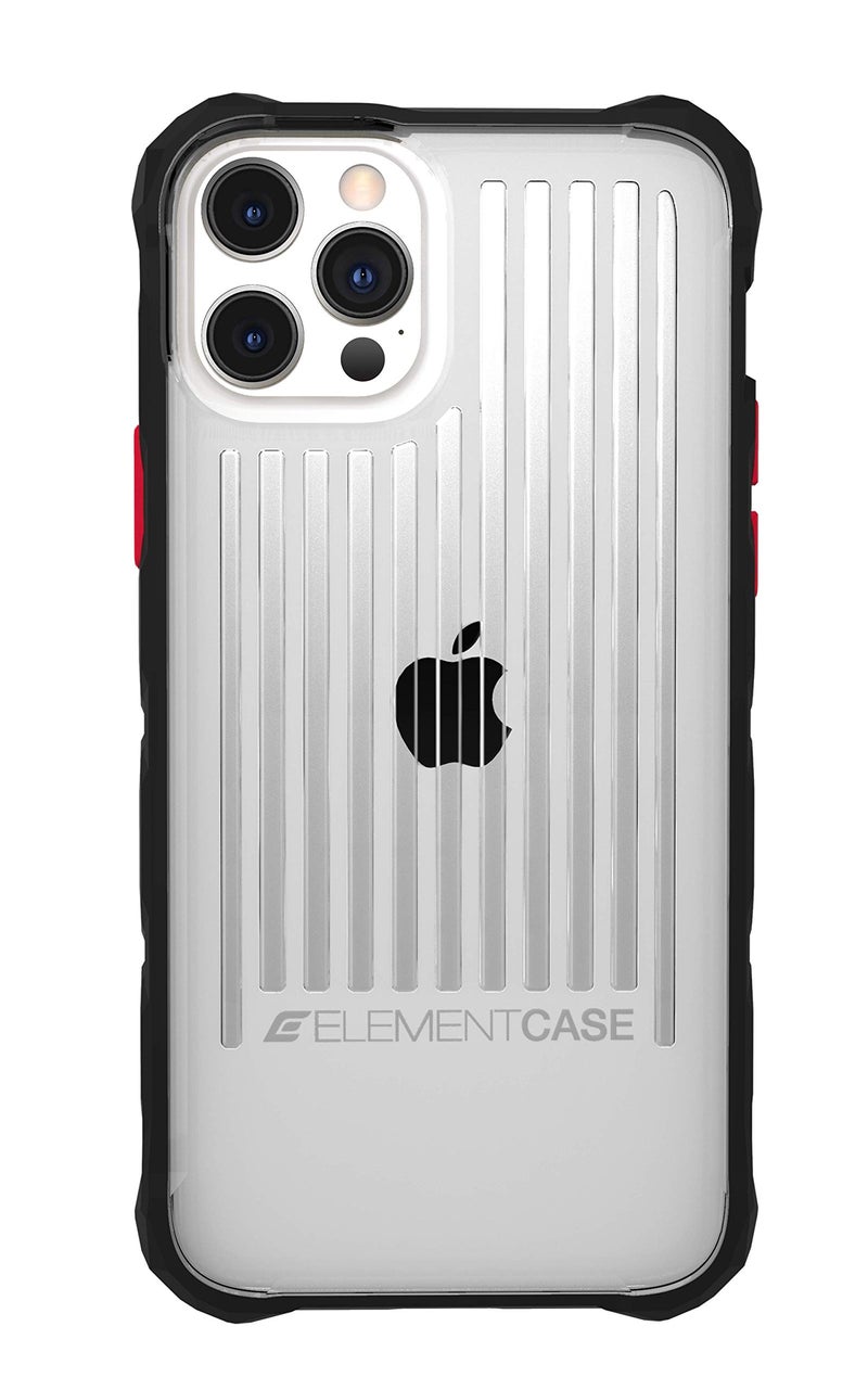 Element Case SPECIAL OPS Apple iPhone 1212 Pro Case  MilitaryGrade Rugged Cover wShock DeflectionTechnology Screen Barricade Clearshell Plating Supports Wireless Charging  Clear