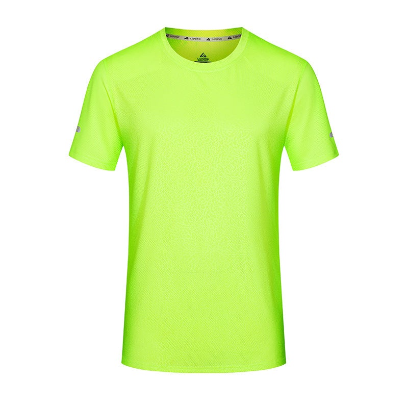 Loose Breathable Sweat-Absorbent T-Shirt Men'S And Women'S Running With Short Sleeve Printed Quick-Drying Fitness Top - Image 1