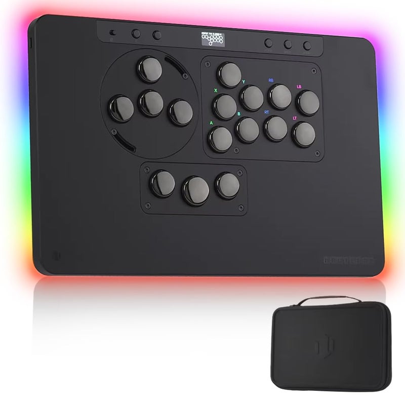 Sehawei Haute42 X1 Leverless Arcade Controller Low Profile Design with Kailh Wind Engine Switches3 Removable ModulesAmbient RGB Backlight Tournament Lock Switch Compatible with PCPS4PS3Switch