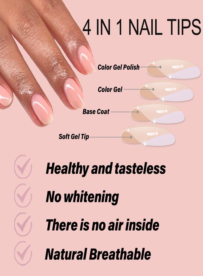 OFDNE 144 Pcs Nude Pink Press on Nails Short Oval OFDNE Petite Fake Nails Full Cover Pink False Nails Glossy Glue on Nails Solid Colour Stick on Nails Reusable Artificial Nails for Women Girls 12 Sizes - Image 3