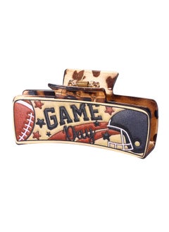 YAHPERN Game Day Hair Clips Football Hair Claw Clips for Women Large Nonslip Tortoise Acrylic Hair Claws Game Day Accessories Outfits Sport Team Spirit Day Football Mom Accessories Party Favors Gifts 