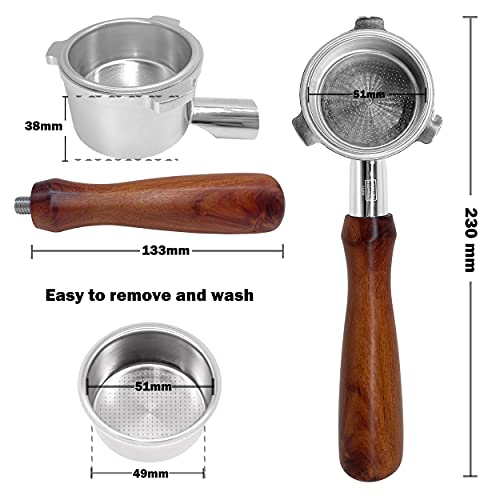 NEOUZA 51mm Bottomless Portafilter Compatible with De'Longhi La Specialista Coffee Espresso Machine EC9155 9335 9355 9665 - Image 3