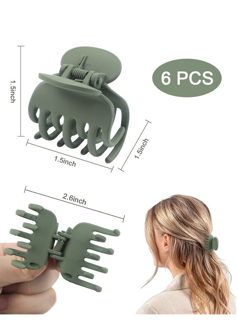 أوزيغالور 6 عبوات من مشابك الشعر ذات الفك الصغير غير القابل للانزلاق، مشابك شعر غير لامع مقاس 1.5 بوصة للشعر الخفيف - Image 3