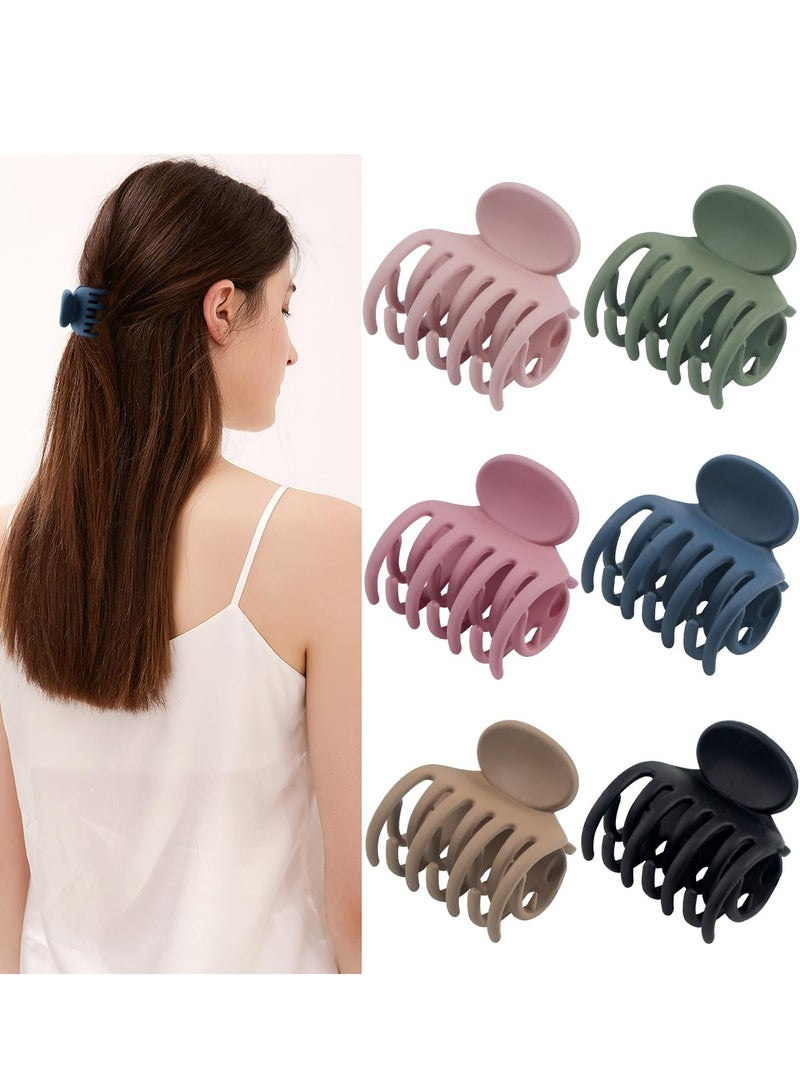 أوزيغالور 6 عبوات من مشابك الشعر ذات الفك الصغير غير القابل للانزلاق، مشابك شعر غير لامع مقاس 1.5 بوصة للشعر الخفيف - Image 1
