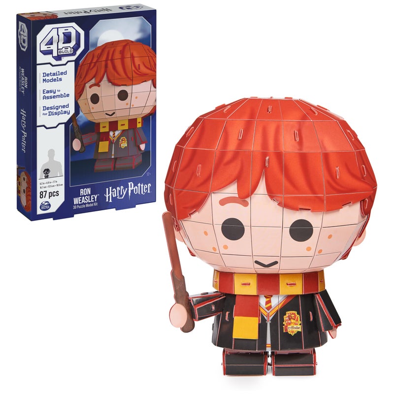 4D Build, Harry Potter Ron Weasley 3D Model Kit, Harry Potter Collectibles & Desk Decor, Adult Puzzle, Building Toys, 87 Pieces, 3D Puzzles, Gift Ideas for Ages 12 & Up - Image 1