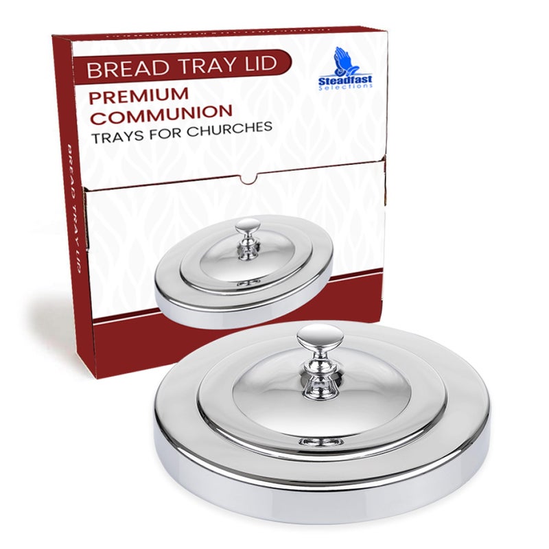 Steadfast Selections  Bread Tray Lid Premium Communion Trays for Churches  Communion Set  Communion Plates for Church  Communion Tray Set  Communion Supplies  Church Communion Ware Sets