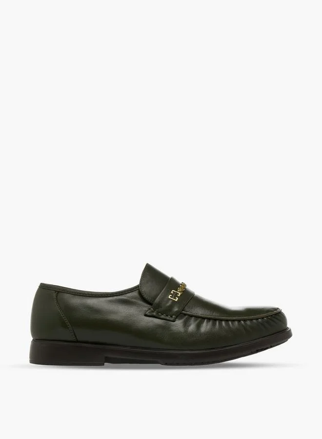 Pinosos Green Men Slip-On Genuine Leather Loafers for Men | Best Price UAE