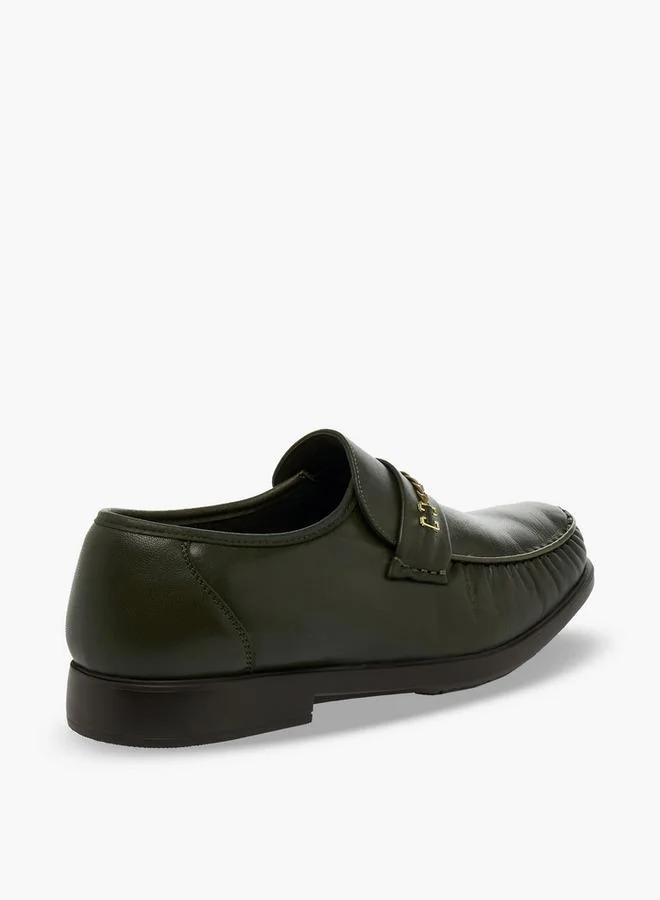 Pinosos Green Men Slip-On Genuine Leather Loafers for Men | Best Price UAE