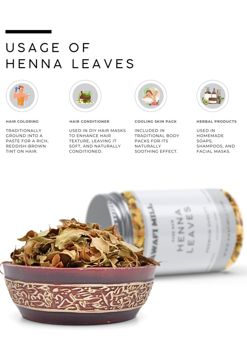 Awafi Mill AWAFI MILL Henna Leaves | Naturally Dried Lawsonia Inermis | Pure & Traditional Herbal Ingredient  - Image 3