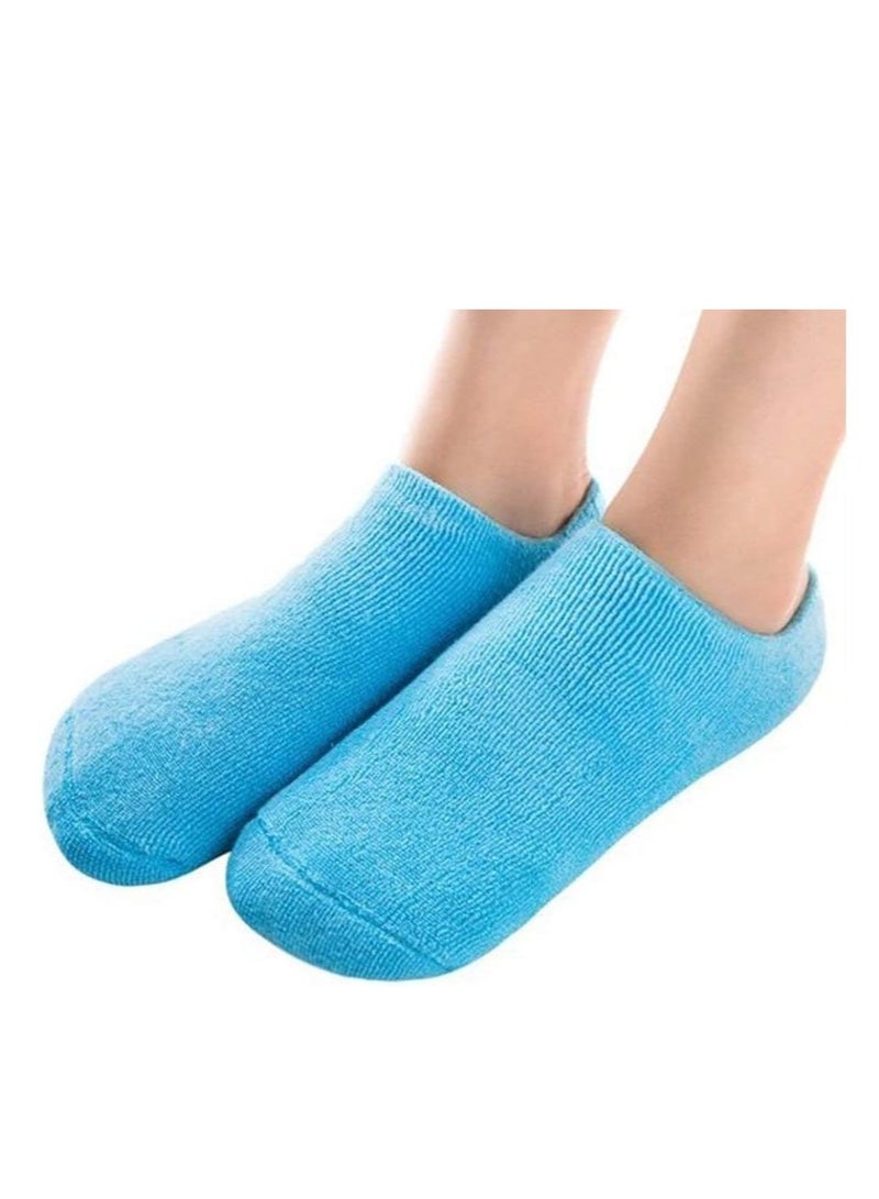 Generic Spa Moisturizing Gel Socks: Effective treatment for dry feet and cracked heels with a formula rich in essential oils and vitamins to provide comfort and hydration for the whole family - Image 1
