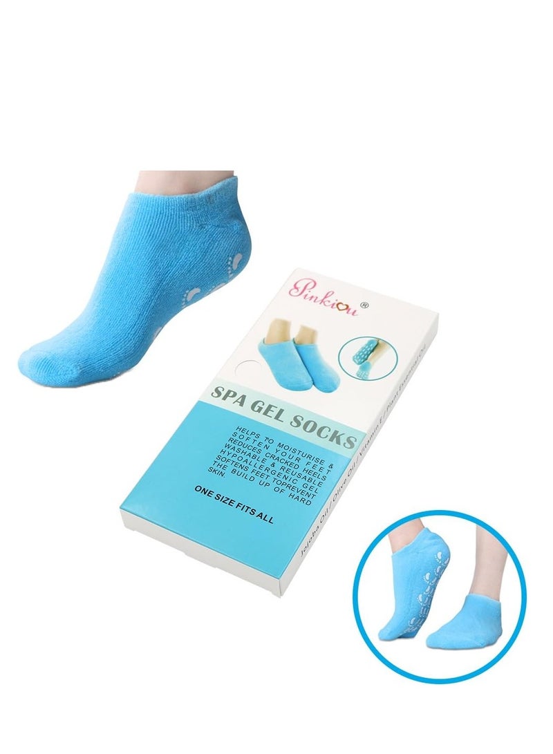 Generic Spa Moisturizing Gel Socks: Effective treatment for dry feet and cracked heels with a formula rich in essential oils and vitamins to provide comfort and hydration for the whole family - Image 2