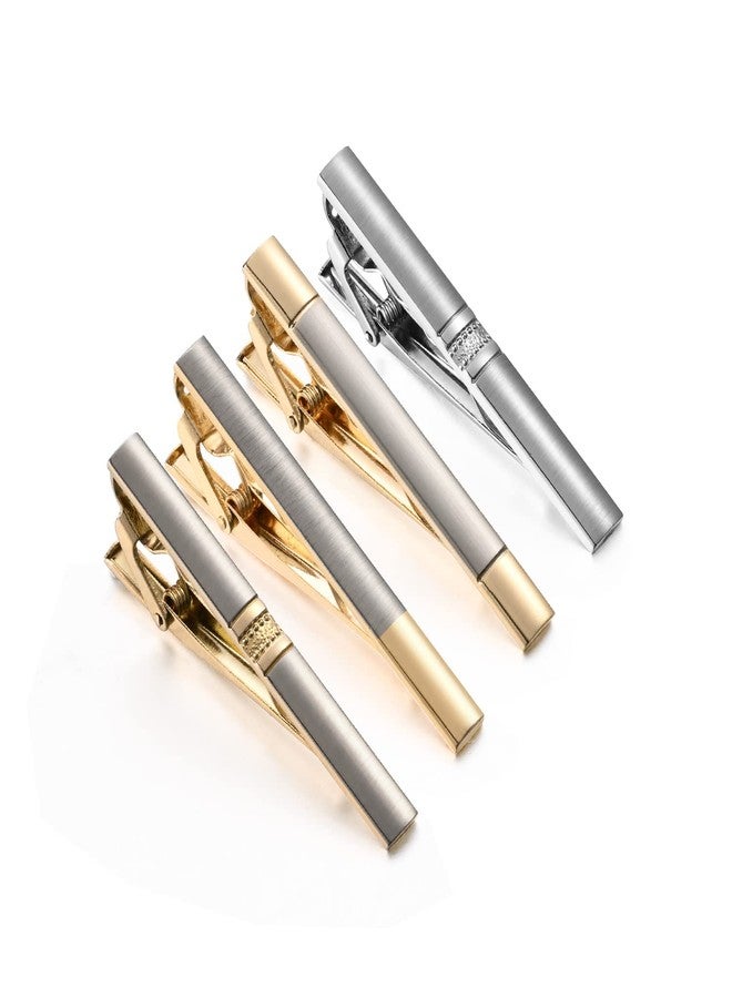 wynameleri Tie Bars 4 Pcs for Men, 1.8 inch, 2.3 Inch, 2.6 inch Business Shirt Necktie Clips Pinch Set for Men T0304010 - Image 1