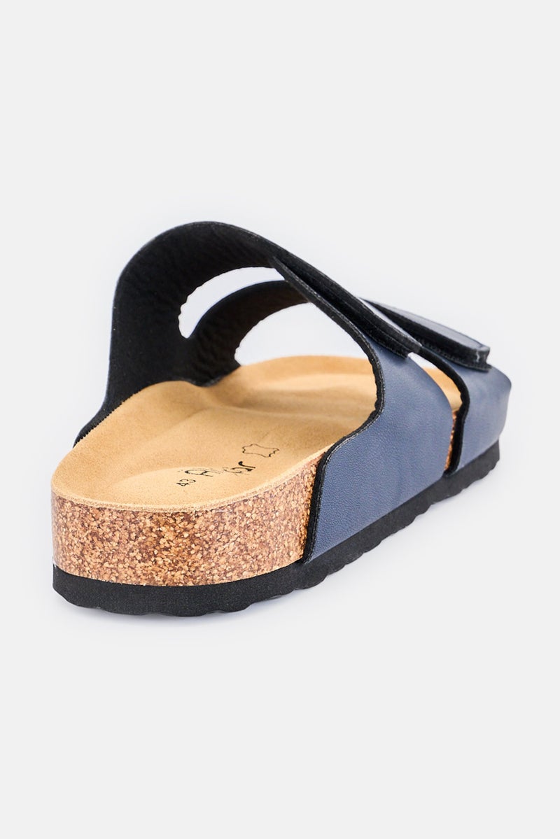 Algspar Men Slip On Cork Sandal, Navy - Image 3