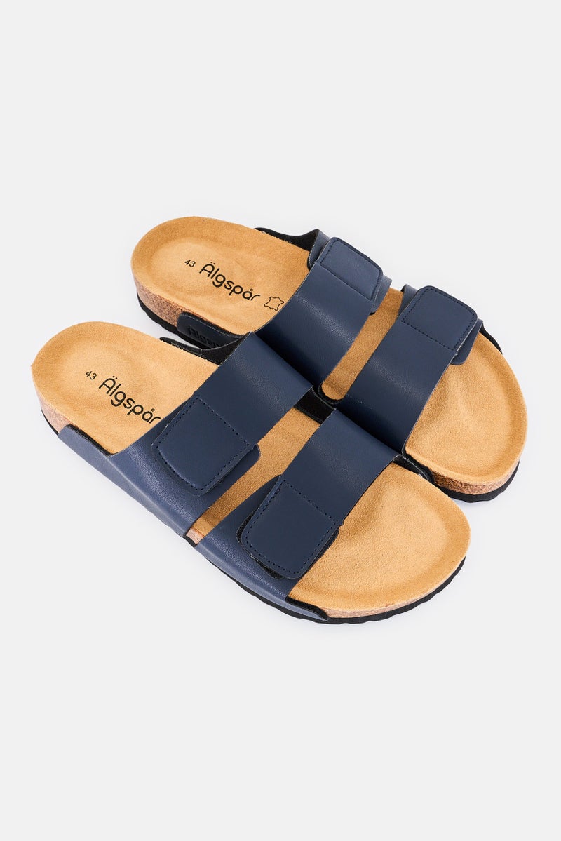 Algspar Men Slip On Cork Sandal, Navy - Image 2