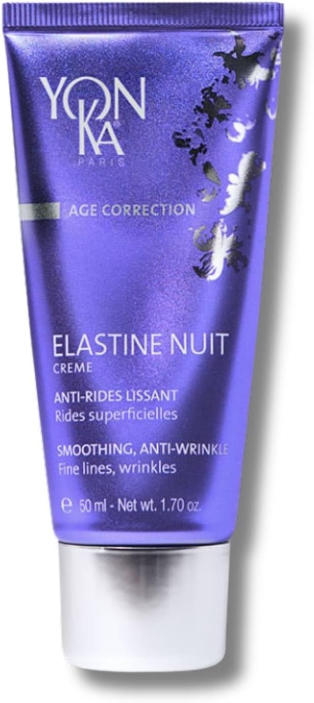 Elastin Yonka AntiWrinkle Night Cream 50ml Antiaging moisturizing cream for the face with Vitamin C and elastin peptides Dermatologically proven results 80 naturally sourced