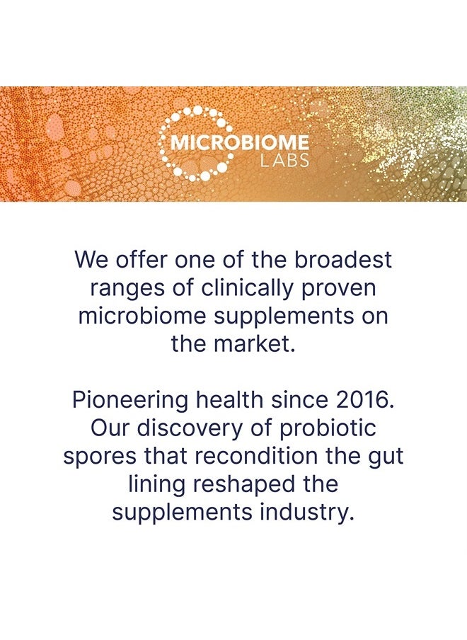 Microbiome Labs Serene Skin - Bacillus Clausii + Bacillus Coagulans Probiotic Skincare Supplement - Supports Radiant Complexion and Healthy Gut Microbiome (30 Capsules)  - Image 2
