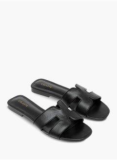 Celeste Womens Textured Slide Sandals With Slip-On Closure  - Image 2