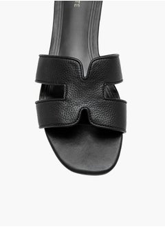 Celeste Womens Textured Slide Sandals With Slip-On Closure  - Image 4