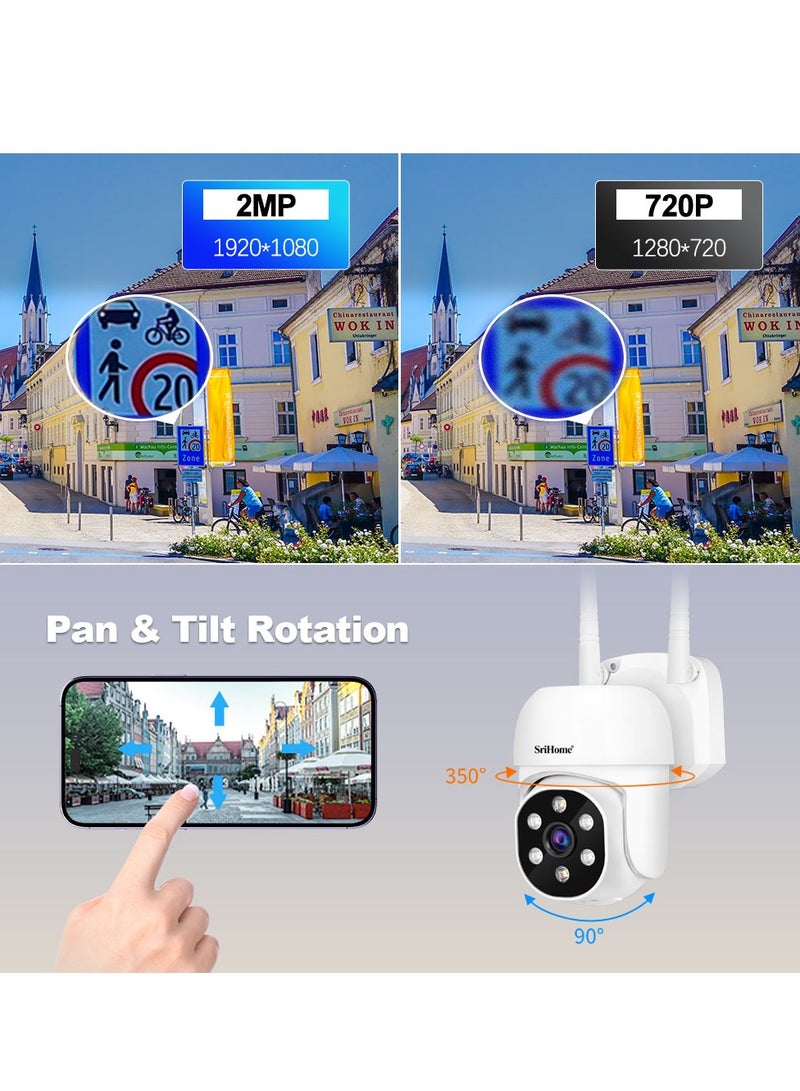 4PCS  Lens 10-inch IPS Screen Wireless WIFI NVR CCTV Surveillance Kit Automatic Tracking Color Night Vision P2P 4CH NVR IP Cameras Security System(With a 500GB hard drive) - Image 4