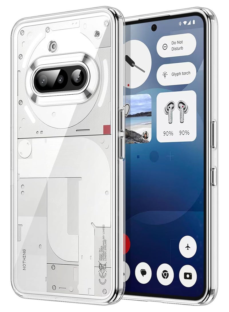 Clear Transparent Phone Case Nothing Phone 3A – Slim Ulta Thin Hard TPU Shockproof Cover, Anti-Yellowing Crystal Clear Protective Back Case with Camera Protection - Image 1