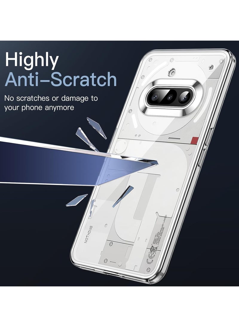 Clear Transparent Phone Case Nothing Phone 3A – Slim Ulta Thin Hard TPU Shockproof Cover, Anti-Yellowing Crystal Clear Protective Back Case with Camera Protection - Image 5