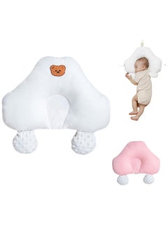 Side Sleeping Pillow for Baby, Comfortable Adjustable Baby Pillow Anti-deflection Anti-roll Side Sleeper Wedge, for 0-12 Months Babies