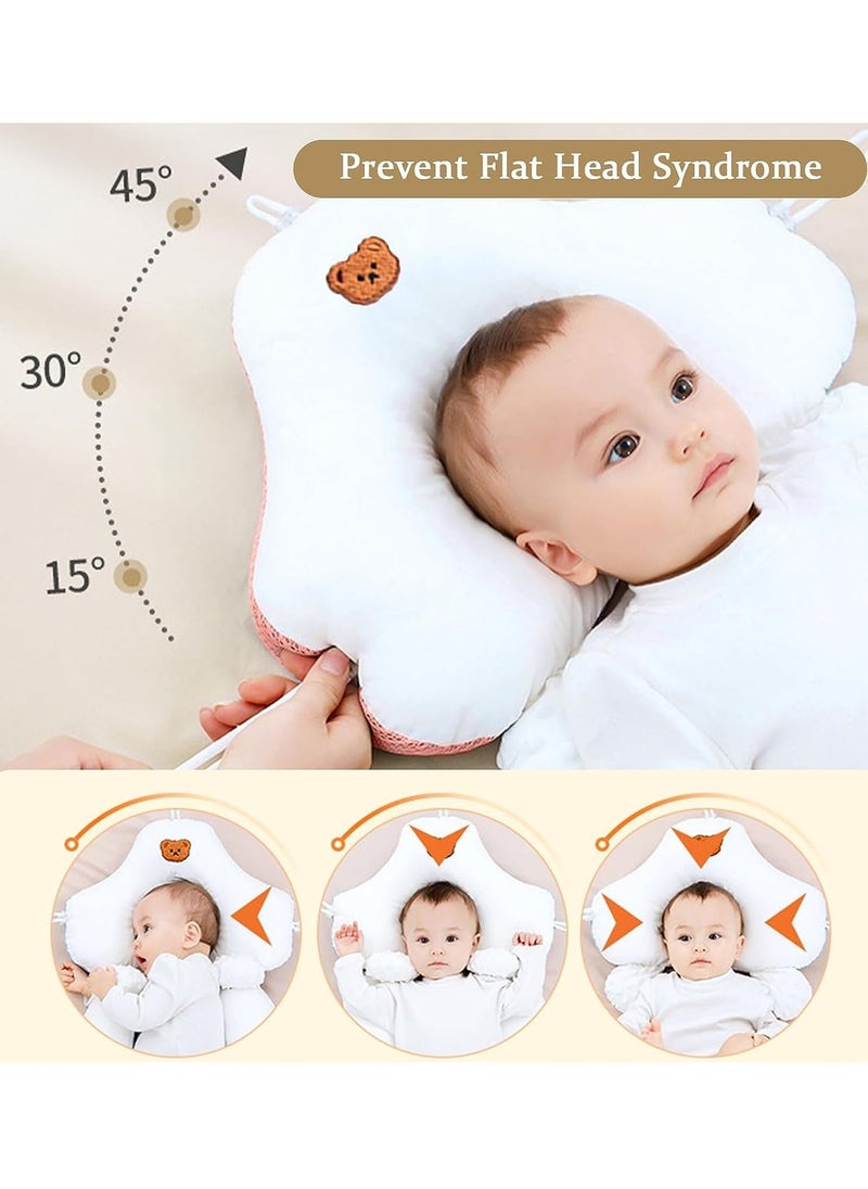Gerenic - Side Sleeping Pillow for Baby, Comfortable Adjustable Baby Pillow Anti-deflection Anti-roll Side Sleeper Wedge, for 0-12 Months Babies - Image 1