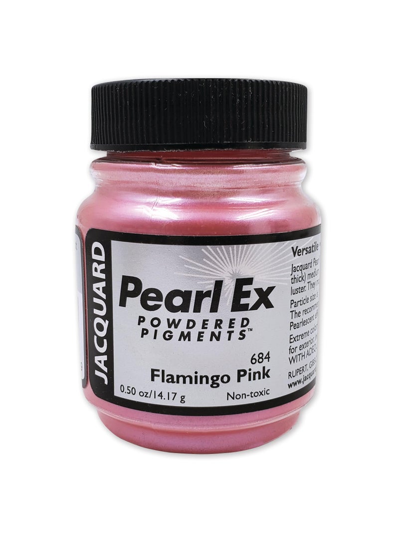 Jacquard Pearl Ex Pigment Powder 05 oz Flamingo Pink Loose Mica Powder for Epoxy Resin Watercolors Calligraphy Ink Clay Epoxy Pigment Powder Epoxy Resin Color