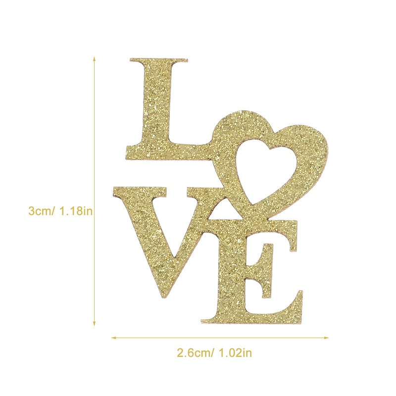 Gold Red Confetti 100pcs Fade Resistant Valentine Day Wedding Anniversary Party Table Decoration - Image 3