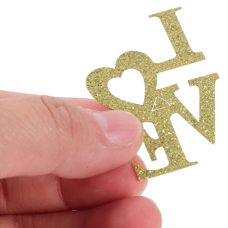 Gold Red Confetti 100pcs Fade Resistant Valentine Day Wedding Anniversary Party Table Decoration - Image 4