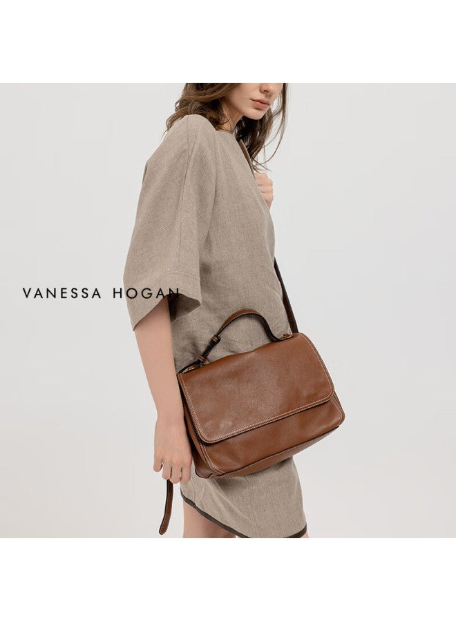 Vanessa Hogan Women's Handbag, New Year Gift, Zhixing Briefcase Medium Size, Autumn And Winter, Vegetable Tanned Cowhide, Large Capacity, Shoulder Crossbody Bag - Image 2