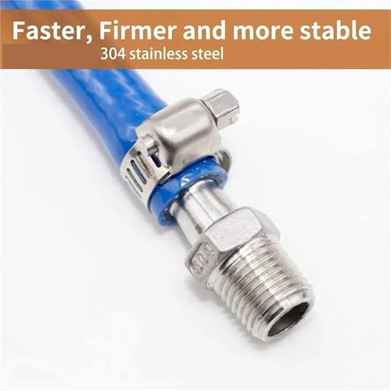 80 Pcs Stainless Steel Worm Gear Hose Clamps Kit 6 29mm For Fuel Pipe Garden - Image 3