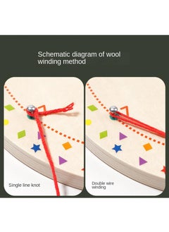 Y&D Wool Rope Graphic Puzzle Children's Montessori Early Childhood Geometry Creative Wooden Thinning Nail Board Toy-  - Image 4