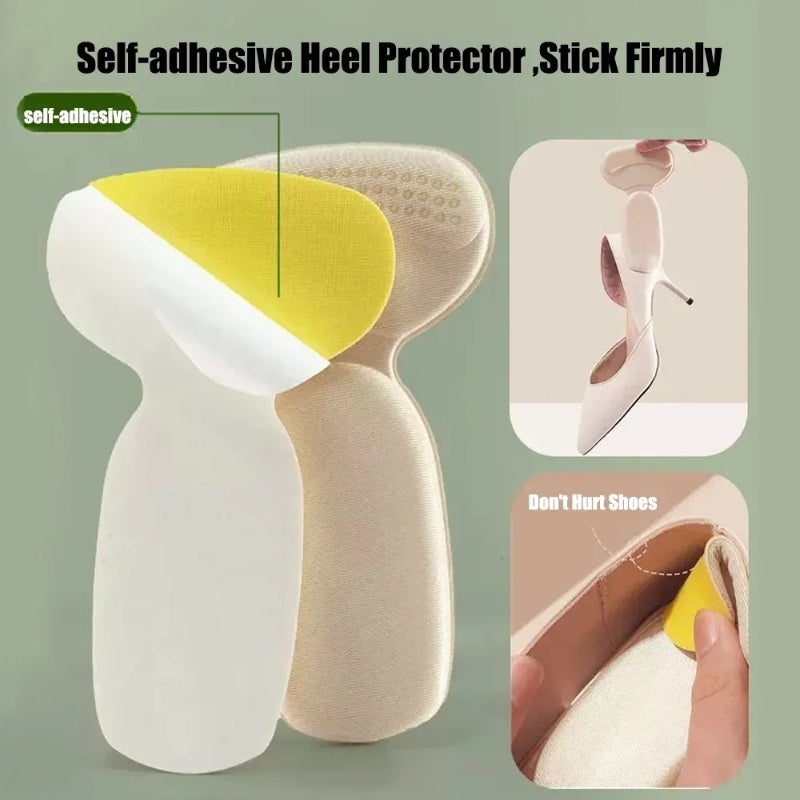 10Pairs T Shape Foam Heel Pads Reduce Shoe Size Insert for Too Big High Heels Cushioning Protectors for Pain Relief and Comfort All Day - Image 3
