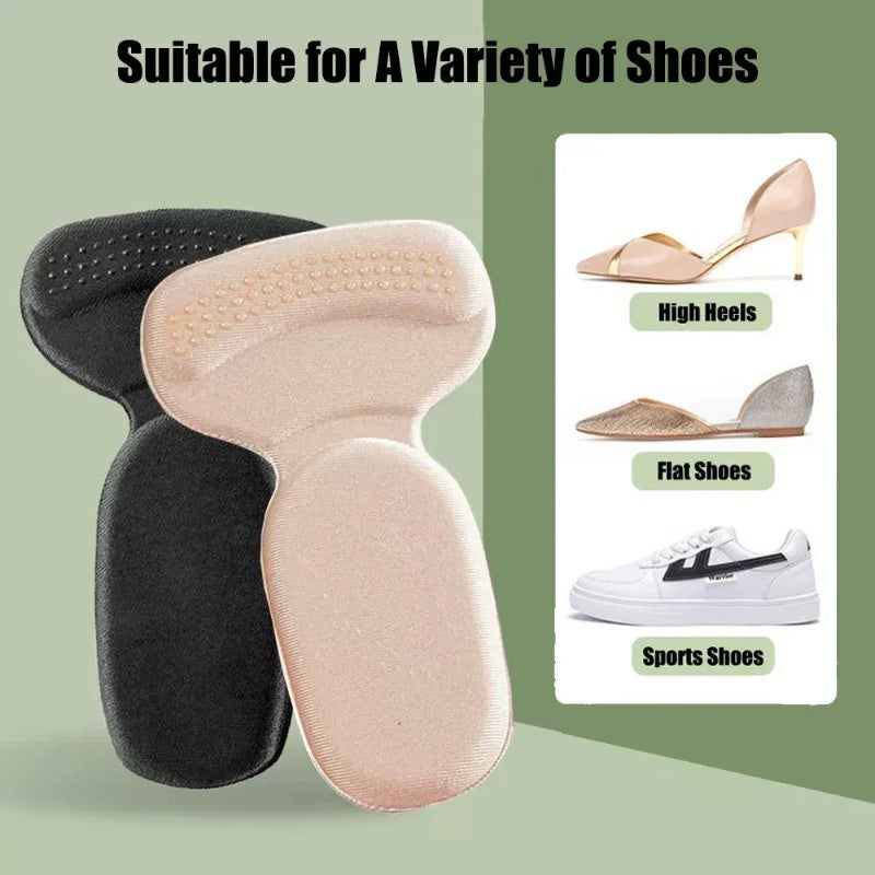 10Pairs T Shape Foam Heel Pads Reduce Shoe Size Insert for Too Big High Heels Cushioning Protectors for Pain Relief and Comfort All Day - Image 2