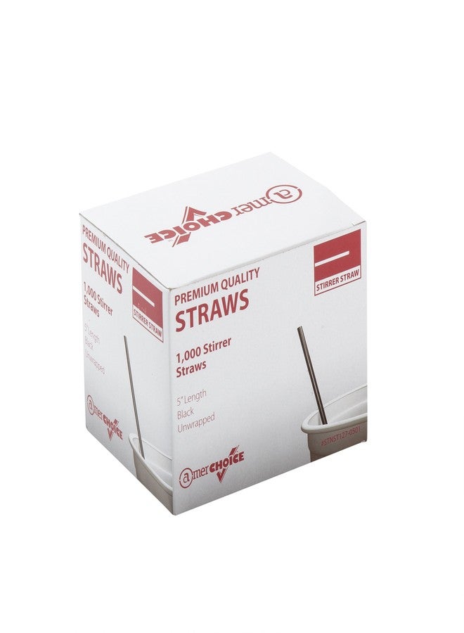 AmerCare 5 Inch Black Sip Straw/Stirrer, Case of 10,000 - Image 4