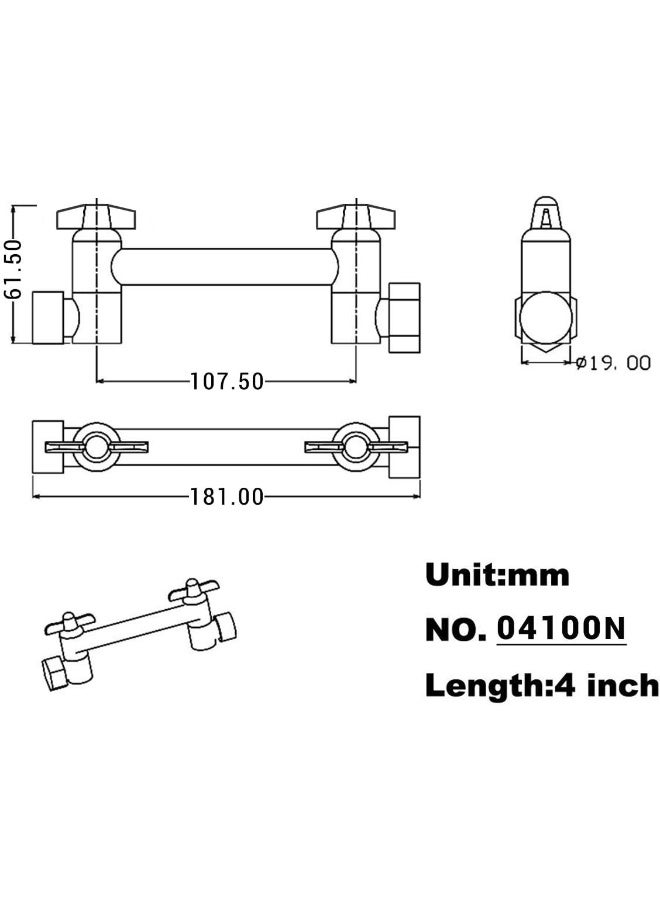 TRUSTMI 4 Inch Shower Arm 4 Inch T04-100BNC - Image 2