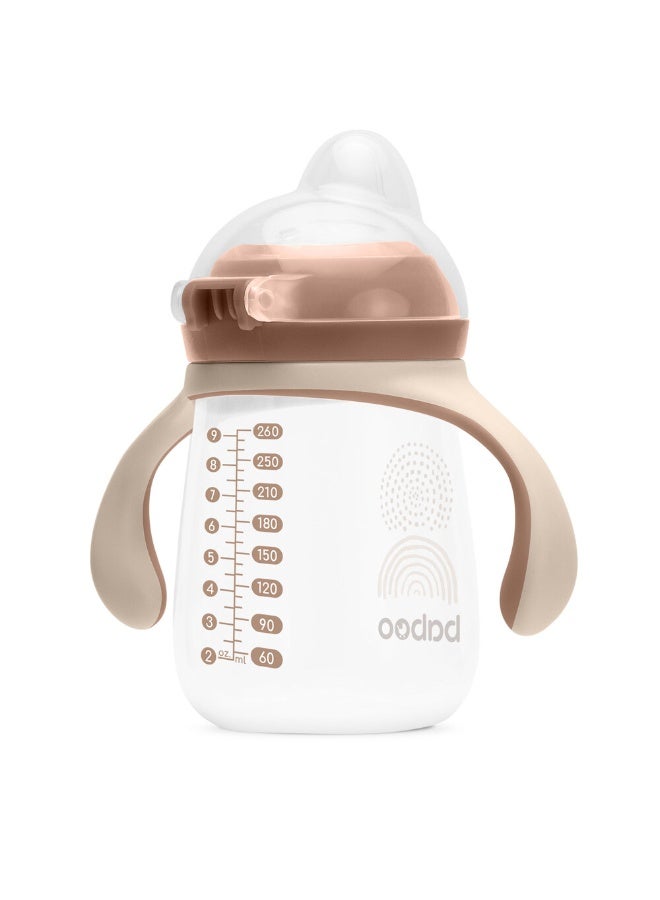 Baboo Sippy Cup with Silicone Spout for Baby 6+ Months, Non Spill Cup for Toddlers, Baby Straw Cup with Handles, Spill-Proof, Leak-Proof Soft Spout Cup 260ml (8.5 oz), BPA-Free (Au Naturale) - Image 3