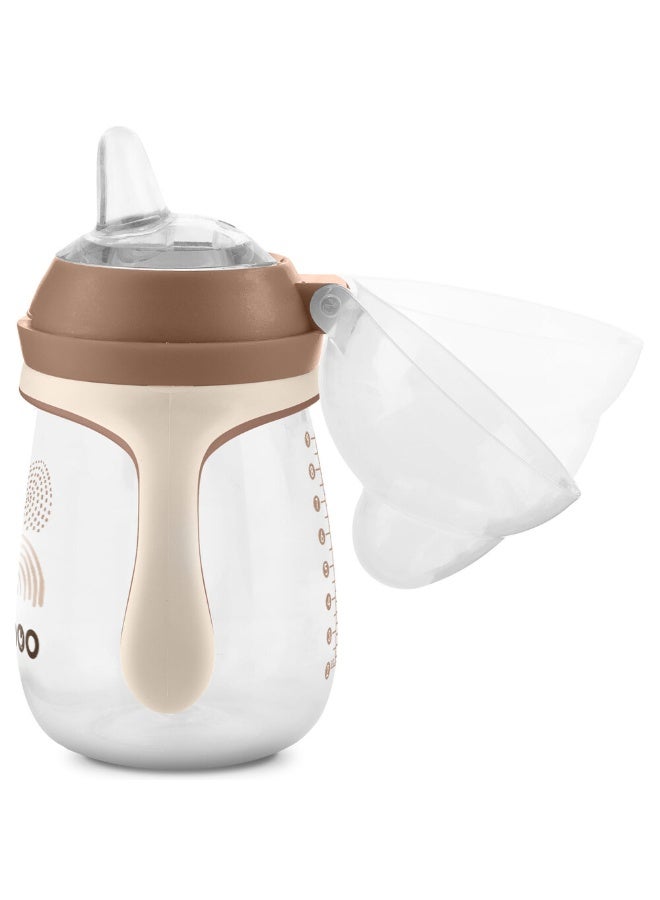 Baboo Sippy Cup with Silicone Spout for Baby 6+ Months, Non Spill Cup for Toddlers, Baby Straw Cup with Handles, Spill-Proof, Leak-Proof Soft Spout Cup 260ml (8.5 oz), BPA-Free (Au Naturale) - Image 2