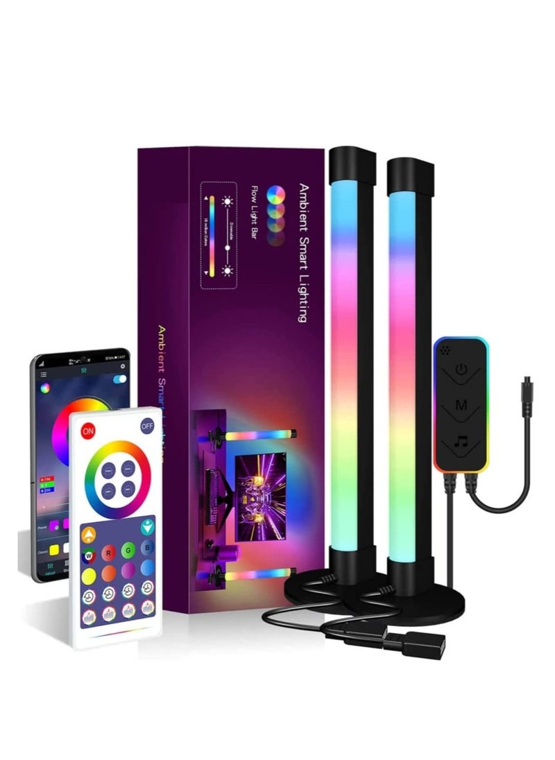 ELTRAZONE Smart RGB LED Light Bars, Ambient Lighting, Bluetooth Monitor Flow Light Bars with APP Control, Color Gaming Light Bar for TV/Room Decoration/Movie/PC.  - Image 1