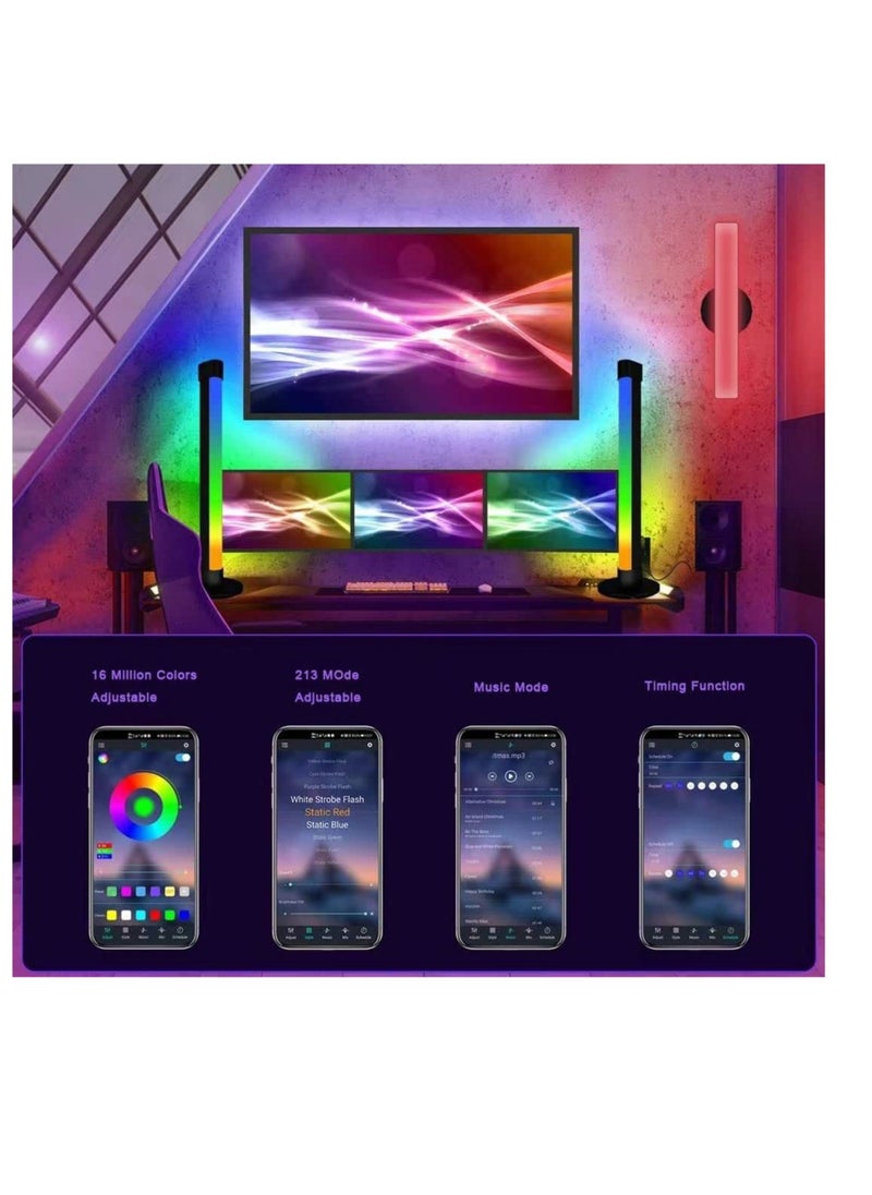 ELTRAZONE Smart RGB LED Light Bars, Ambient Lighting, Bluetooth Monitor Flow Light Bars with APP Control, Color Gaming Light Bar for TV/Room Decoration/Movie/PC.  - Image 4