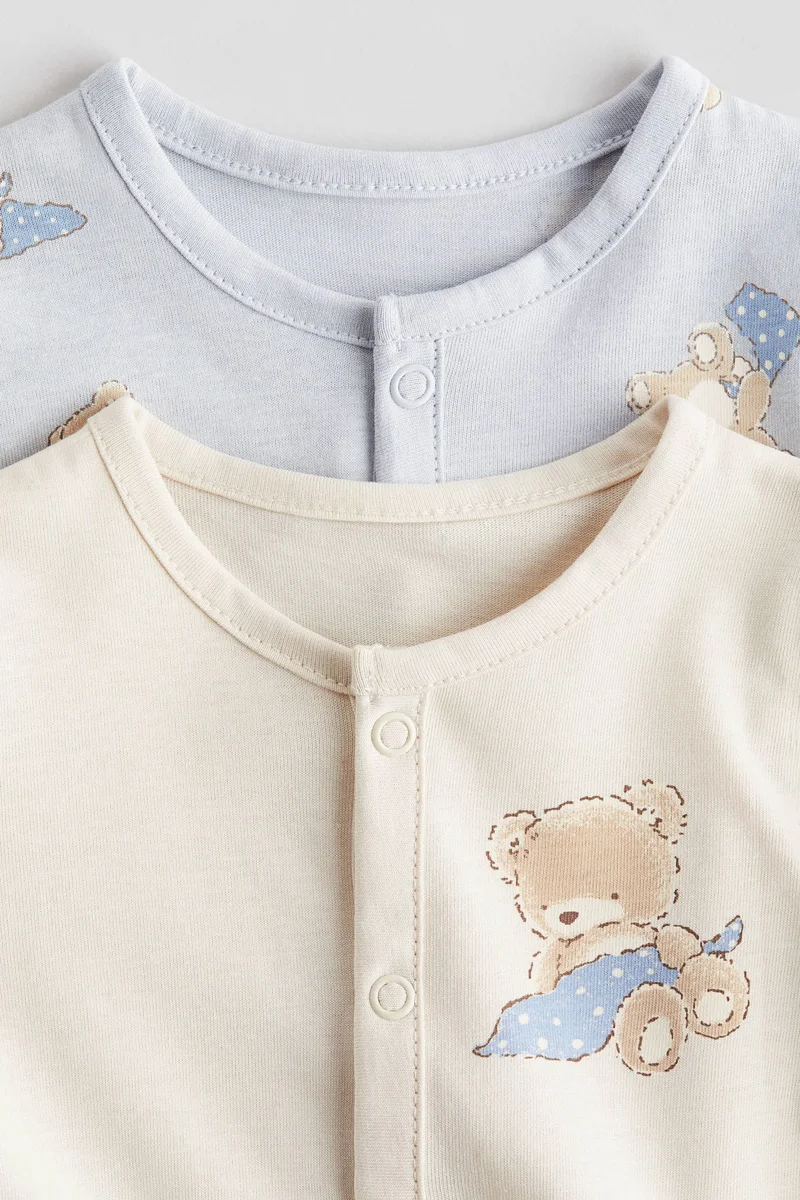 H&M 2-pack patterned cotton pyjamas