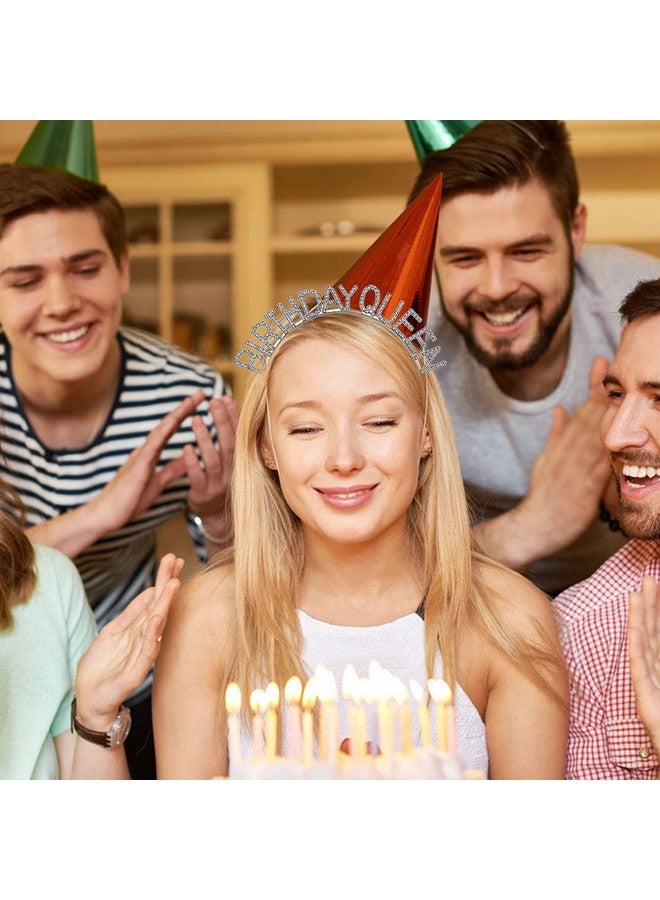 AOPRIE تاج ووشاح ملكة عيد الميلاد للنساء تاج فضي لعيد الميلاد للفتيات طوق ملكة عيد الميلاد تاج أميرة مزين بالأحجار اللامعة إكسسوارات عيد ميلاد سعيد - Image 2
