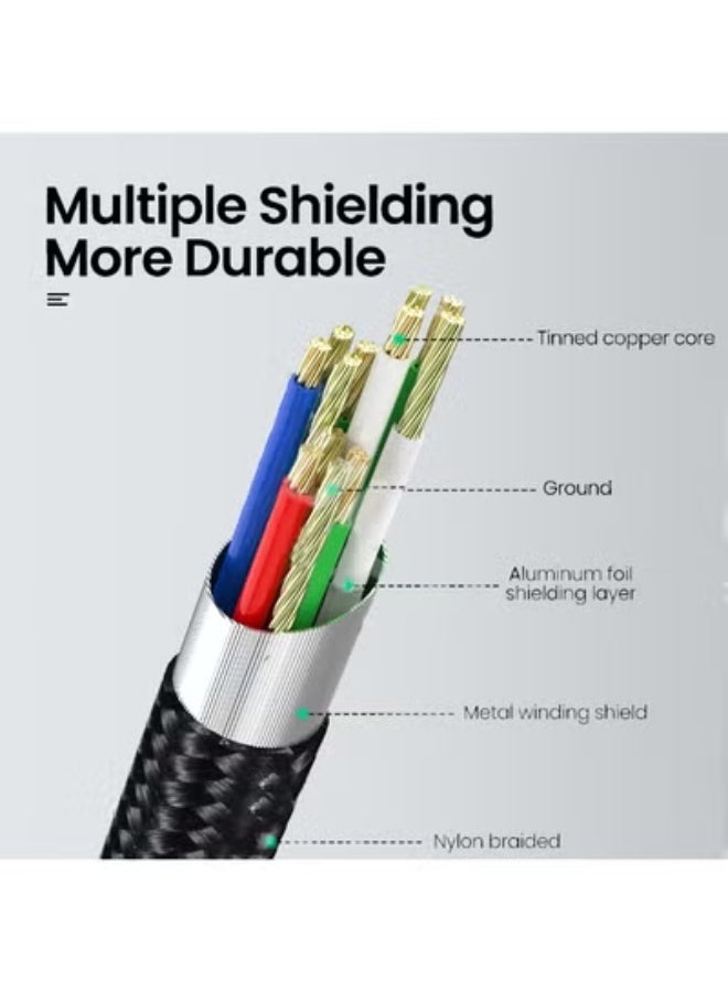كابل بيانات USB-C إلى USB-B 2.0 بطول 2 متر، محول من USB-C ذكر إلى USB-B ذكر، مناسب لمحطات الإرساء، ومحركات الأقراص الصلبة الخارجية، والماسحات الضوئية، والطابعات. - Image 5