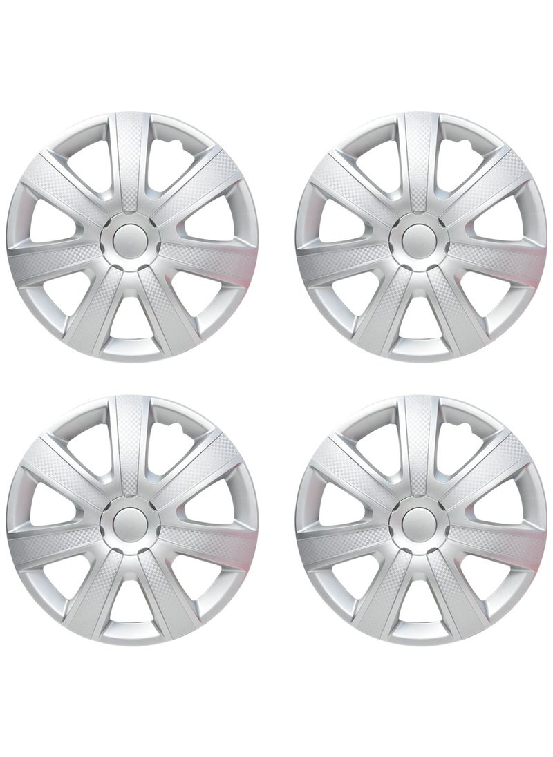 Generic - 15 Inch Wheel Cap with Universal Wheel Hubcaps Set of 4 Pcs Automotive Hub Snap-On Rings Wheel Cover - WJ-5085-A-15 - Image 1