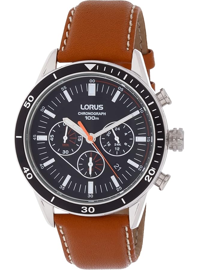 لوراس ساعة رياضية للرجال كوارتز أنالوج بسوار جلدي Rt309Hx9 - Image 1